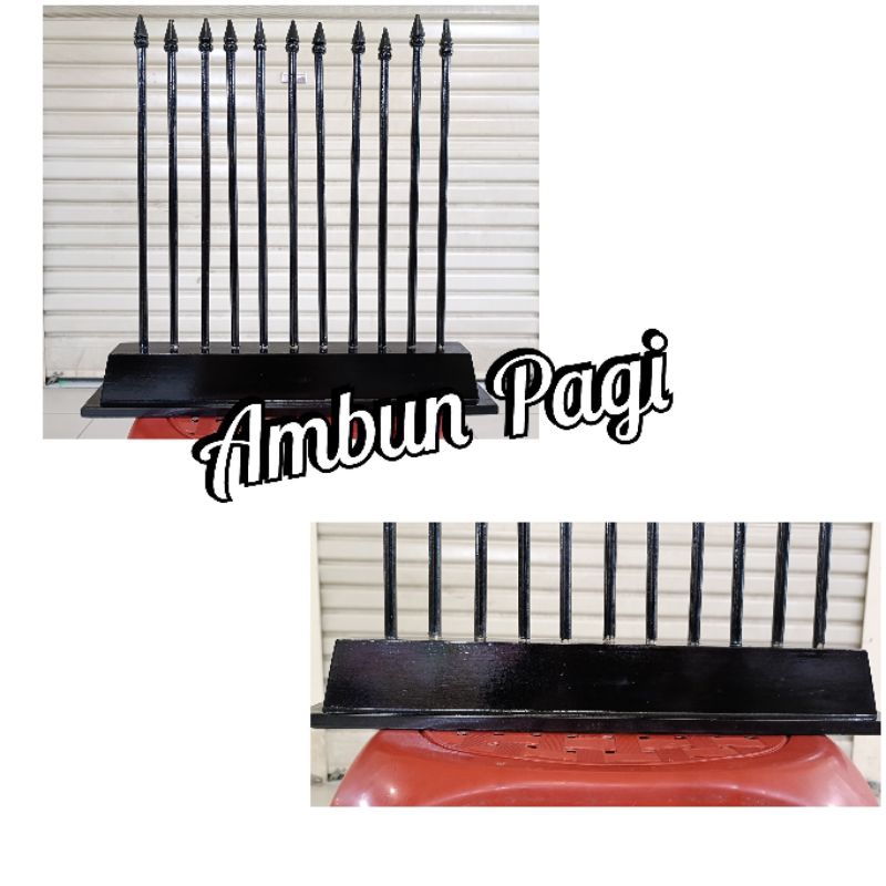 

best seller tiang kayu meja stand bendera meja kayu 11lubang