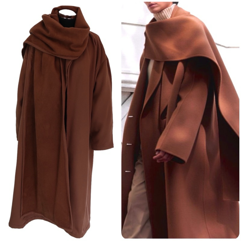 Women oversized coat brand Norma Kamali