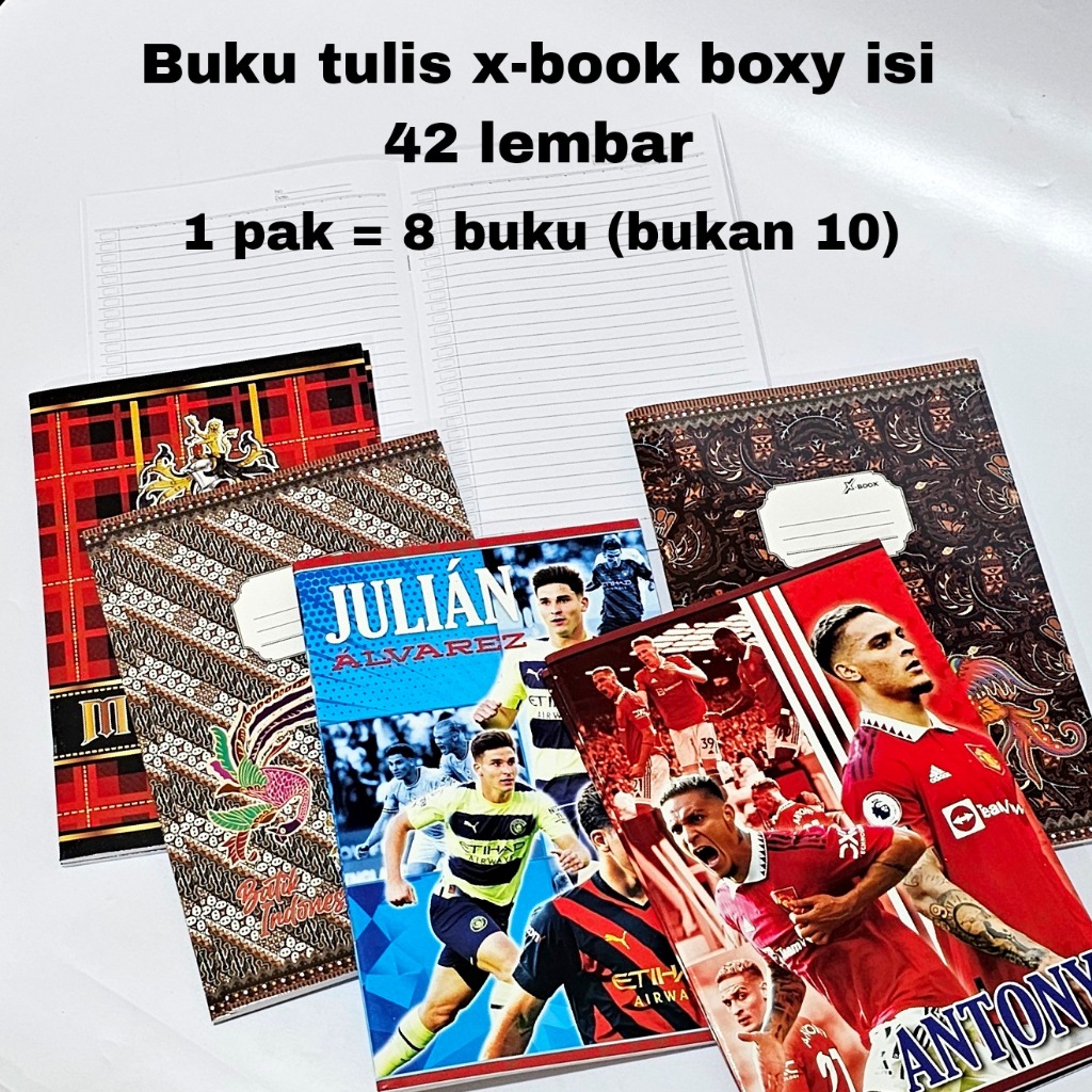 

MJ Buku Tulis X-Book BOXY 42 Lembar (8bk) / Buku Catatan / Buku