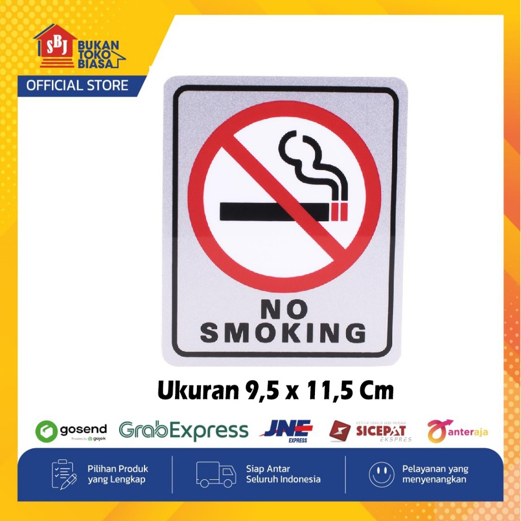 

LBM-03 Label Tulisan No Smoking SL 9,5 x 11,5 Cm