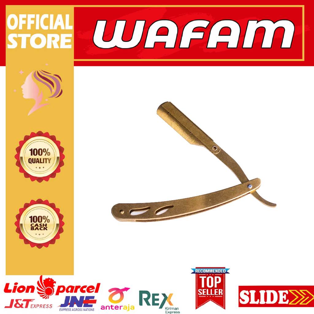RAZOR STAINLESS ISI ULANG GOLD / PISAU CUKUR / GAGANG SILET KERIKAN SHAVING