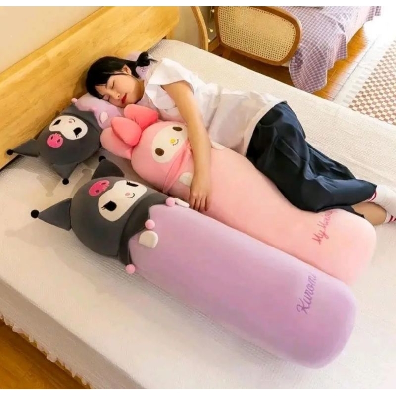 Guling boneka Mymelody jumbo bahan flush karakter kuromi melody / guling tidur / guling anak / gulin