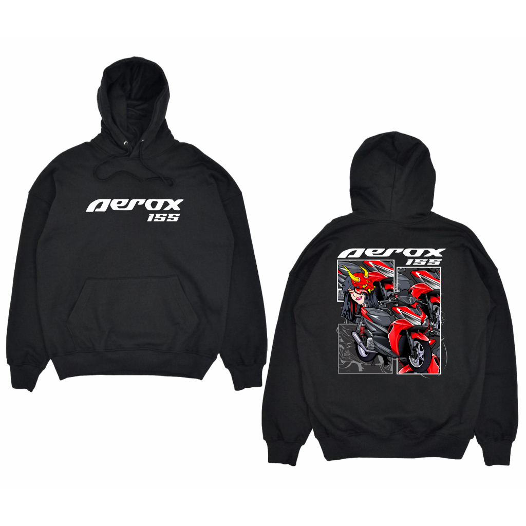 JAKET HOODIE MOTOR AEROX 155 BIG SIZE JUMBO