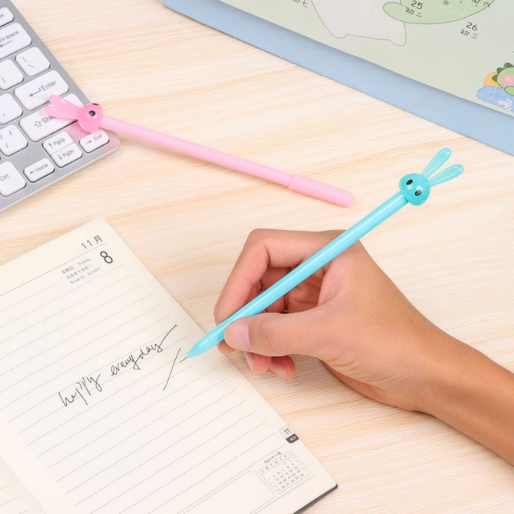 

Pulpen Pena Bentuk Karakter Bunny Lucu Unik Bolpen Karakter Pulpen Karakter Kepala Kelinci Gel Imut Pulpen Gel Pena