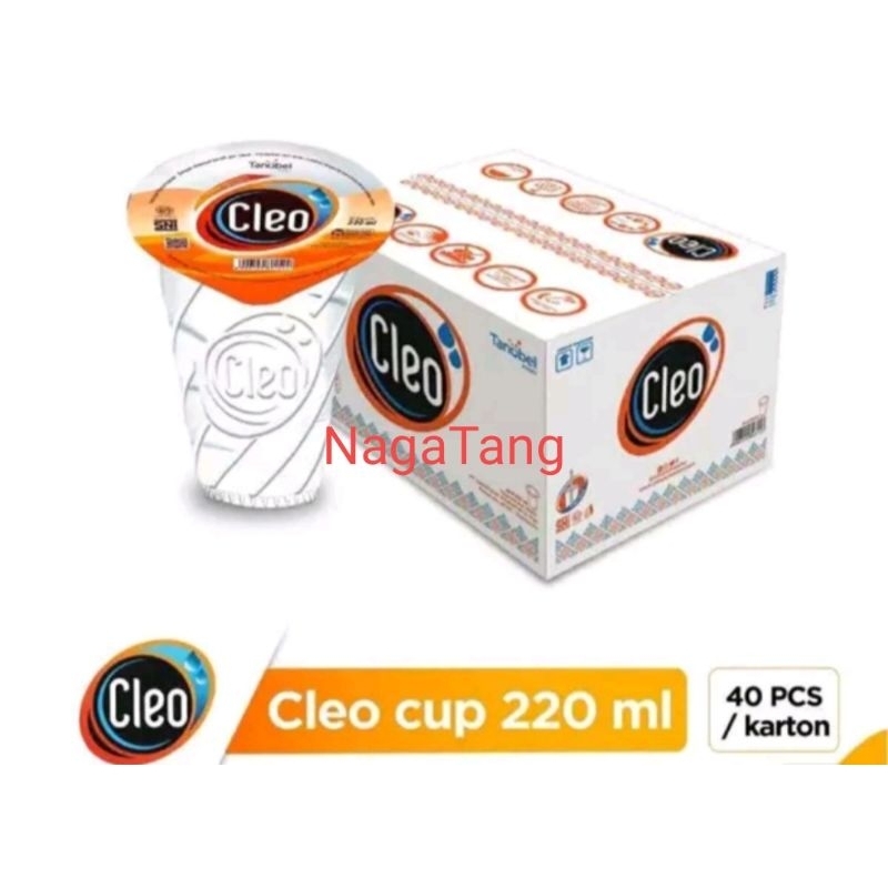 

CLEO CUP AIR MINERAL 220ML 1 DUS ISI 40 CUP. TERMURAH!!