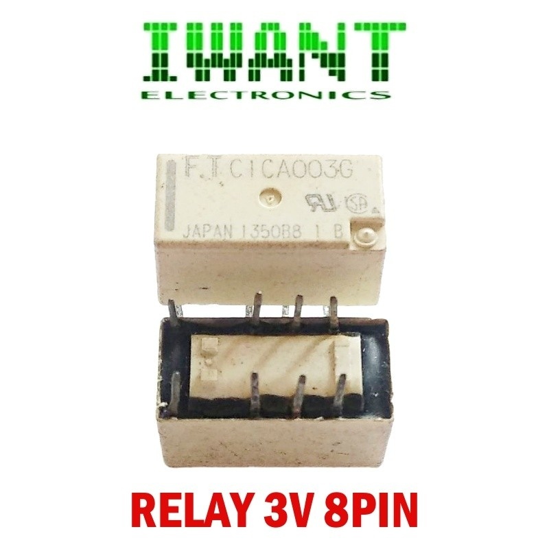 RELAY 3V 8 PIN JAPAN RELAY 3VOLT 8PIN RLY 3VDC 1A 8 KAKI F TCICA003G FTR C1CA003G
