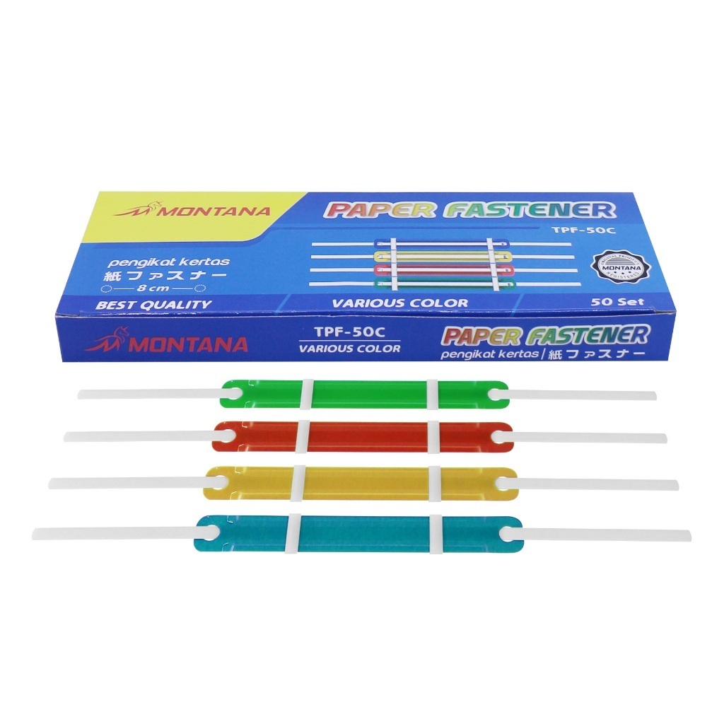 

PAPER FASTENER / ACCO PUTIH / PENGIKAT KERTAS MONTANA TPF-50W 1 BOX ISI 50 PCS