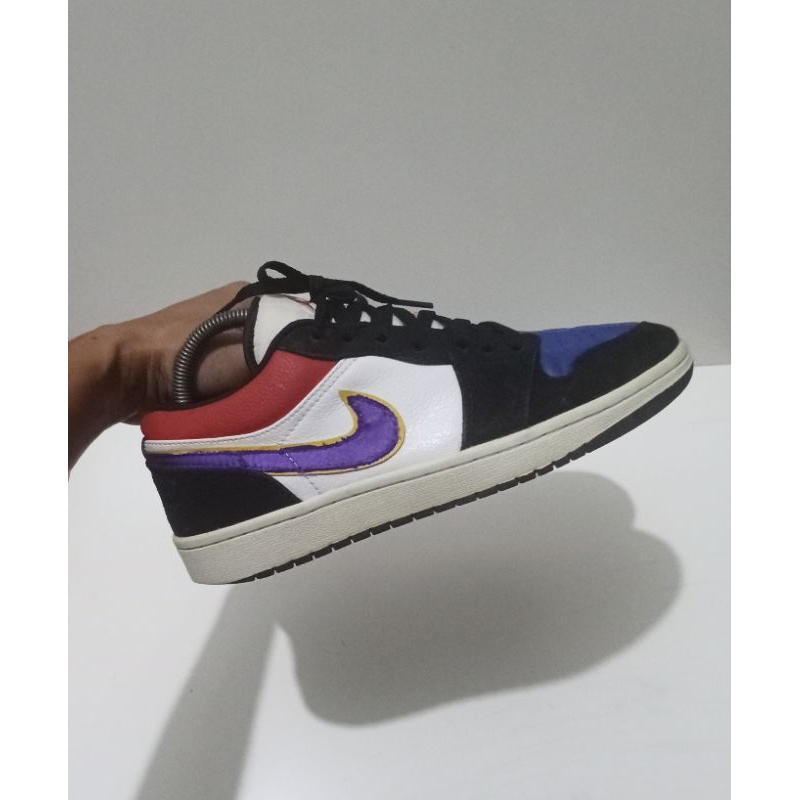 Sepatu Nike Air Jordan 1 Low Top 3 Lakers Second Original 41