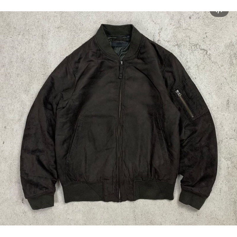 bomber jacket suede uniqlo
