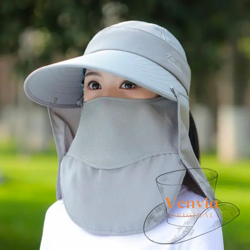 topi pantai wanita anti UV-import