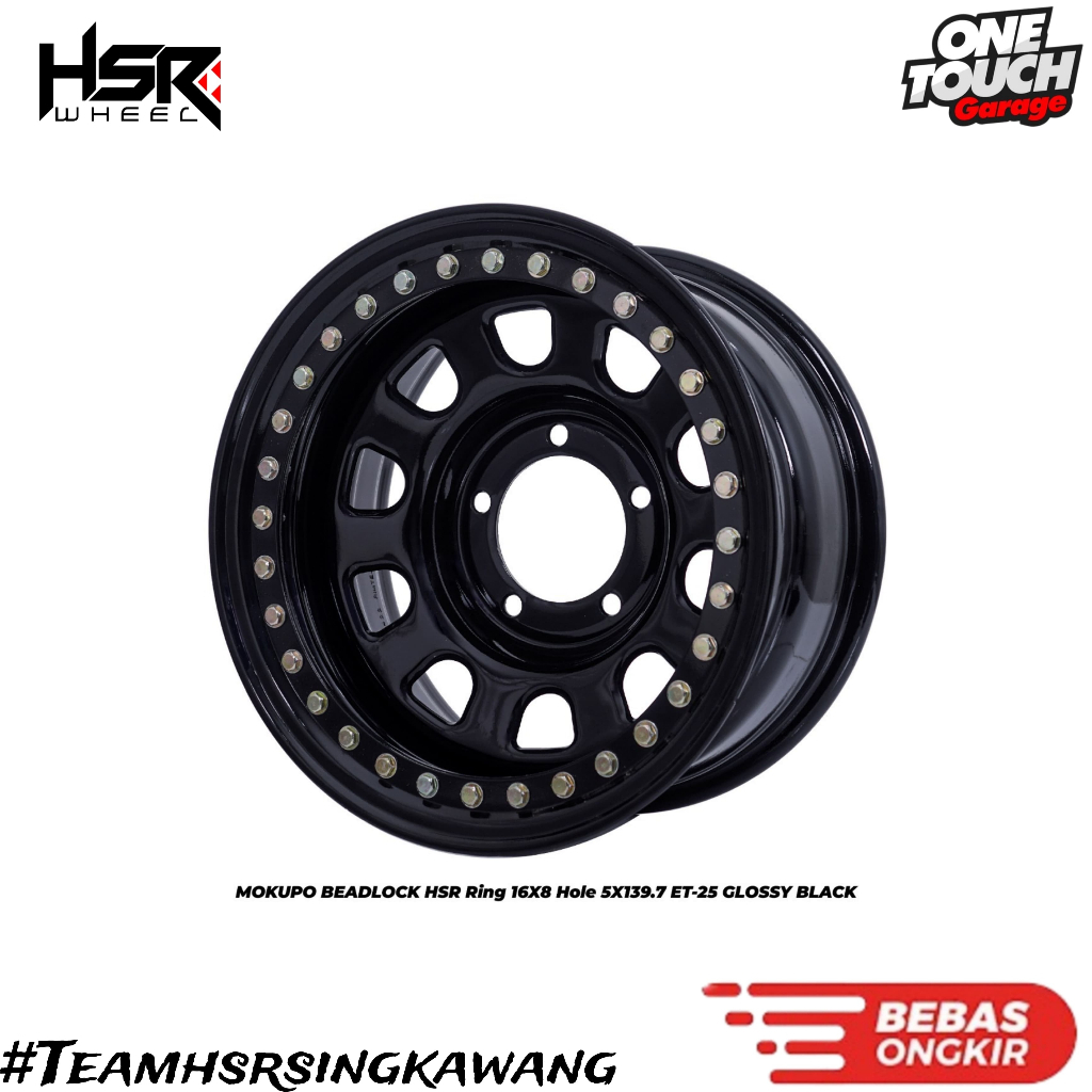 Velg offroad untuk jeep cj, feroza, taft, jimny hsr beadlock mokupo ring 16