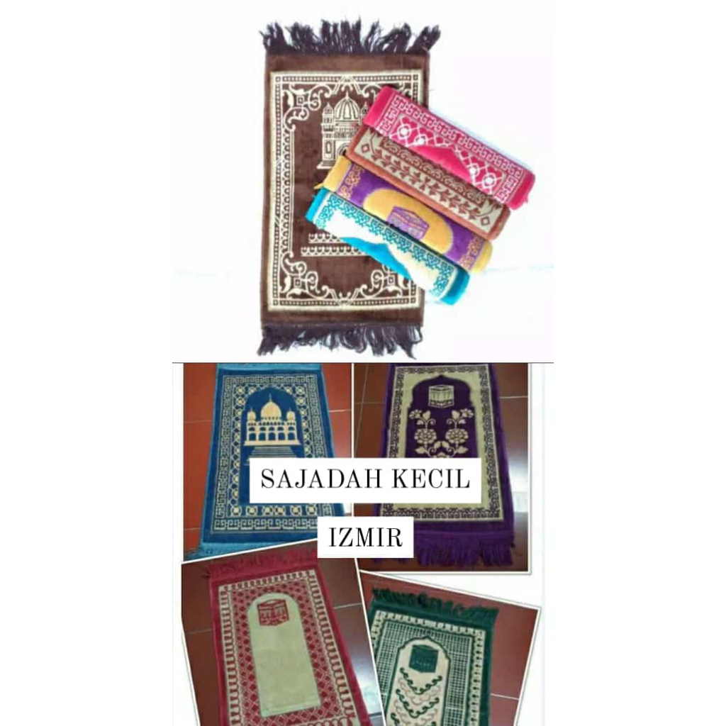 Ecer dan Grosir -  Sajadah muka Izmir - Sajadah Kecil Turkey- Sajadah Muka - Sajadah Sujud | Basmala