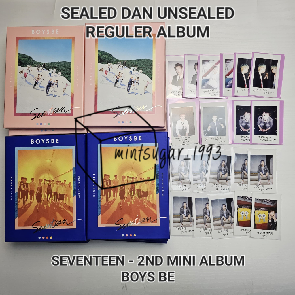 [ SEALED & UNSEALED NEW ] SEVENTEEN - 2nd Mini Album [ BOYS BE ] HIDE SEEK VER albums svt POLA JEONG
