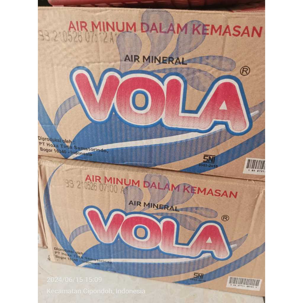 

AIR MINERAL VOLA GELAS 220ML 1 DUS ISI 48 CUP