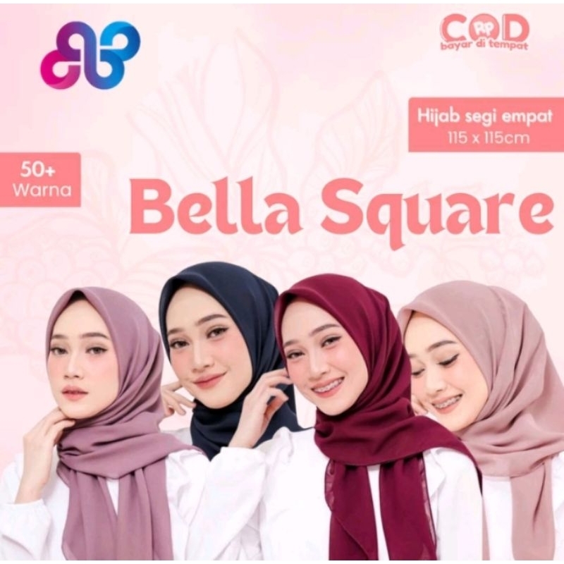 BELLA SQUARE || BELLA BIASA || BELLA HIGH QUALITY || BELLA SQUARE POLYCOTTON || JILBAB BELLA || HIJA