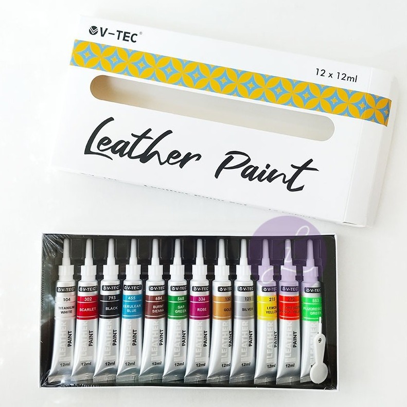 

SS LEATHER PAINT CAT SEPATU TAS KULIT V-TEC LPC-1012 12ML 12 WARNA ACRILIK RUBBER MIDSOLE JAKET