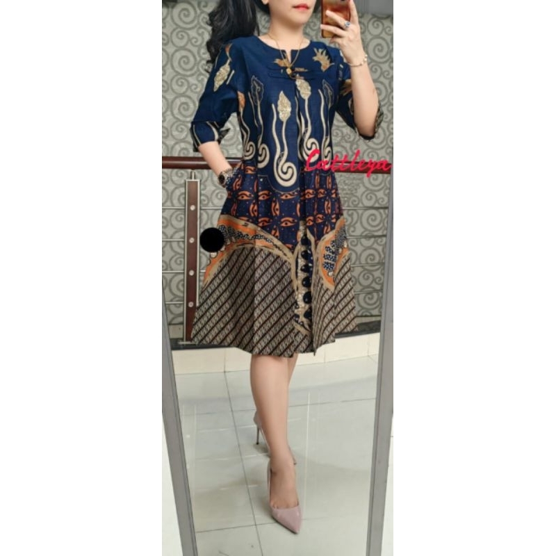 Ready Dress batik lapis trikot miss nauli premium