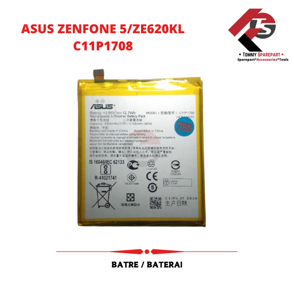 BATERAI / BATRE ASUS ZENFONE  /ZE620KL C11P1708 KUALITAS ORIGINAL