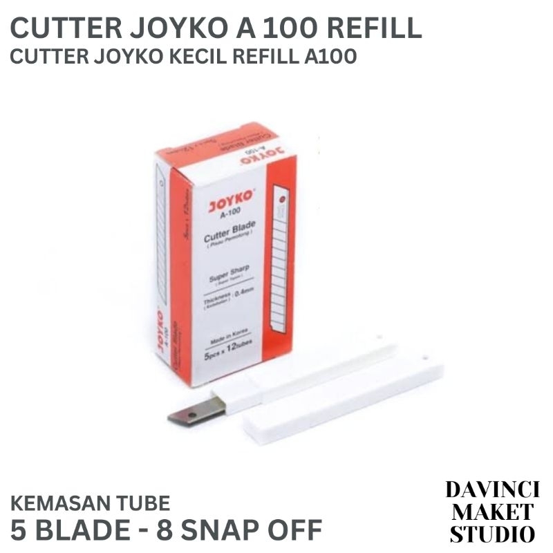 

Isi Pisau Cutter A 100 JOYKO Spare Blade Kecil - Refill Cutter Steel Mini