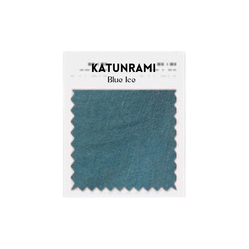 Kain Bahan 100% Katunrami Blue Ice