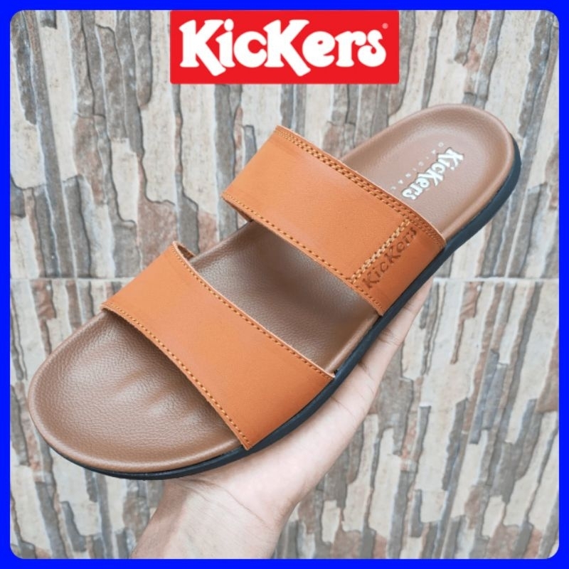 Sandal kickers pria kulit asli. Sandal casua. Sandal pria. Sandal kulit