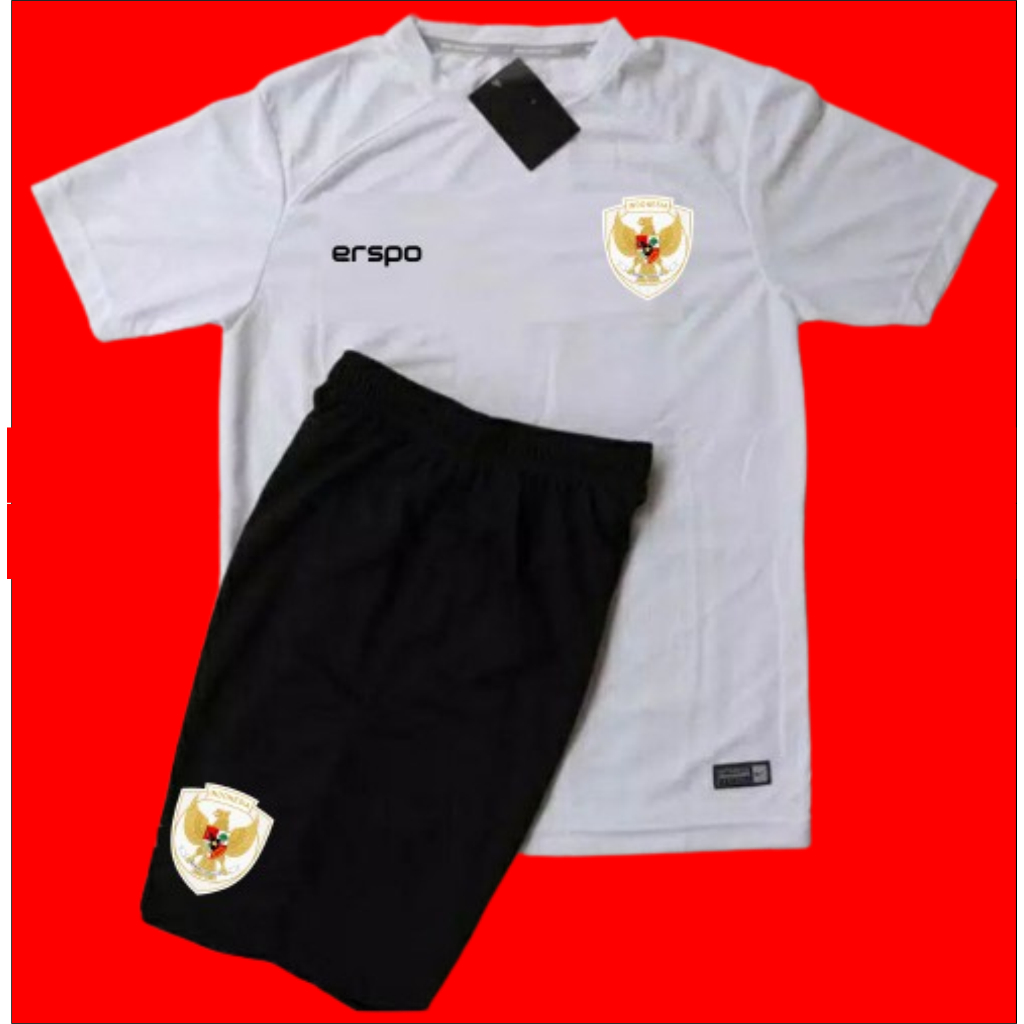 jersey timnas indonesia Baju Futsal Jersey Timnas Garuda putih hitam merah