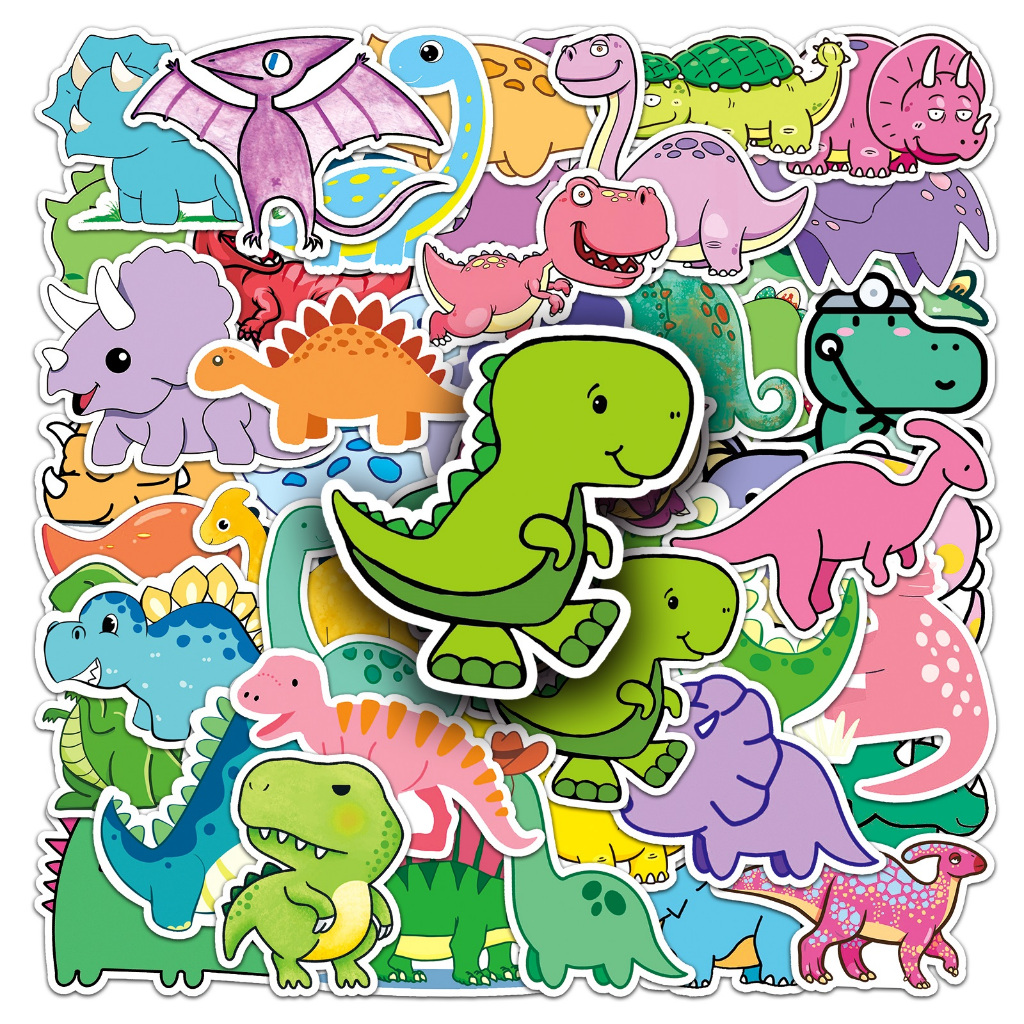 

Sticker Pack vinyl isi 50 pcs | anti air varian STICKER ANAK ANIMAL/ STICKER DINOSAURUS | matte | laptop helm tumbl koper