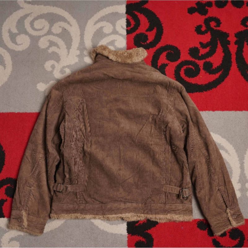 jacket uniqlo corduroy darkbrown