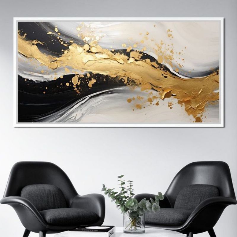 Hiasan Dinding Ruang Tamu Lukisan abstrak mewah Art Classic Modern Aesthetic