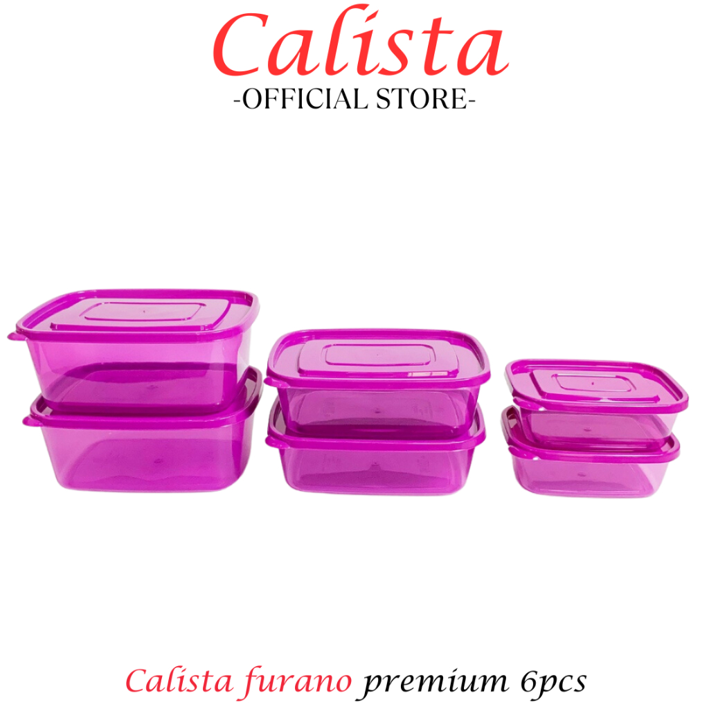 TOPLES FOOD KONTAINER/CONTAINER CALISTA FURANO PUTIH SET ISI 6PCS/FOOD PREPARATION SET/ FOOD STORAGE