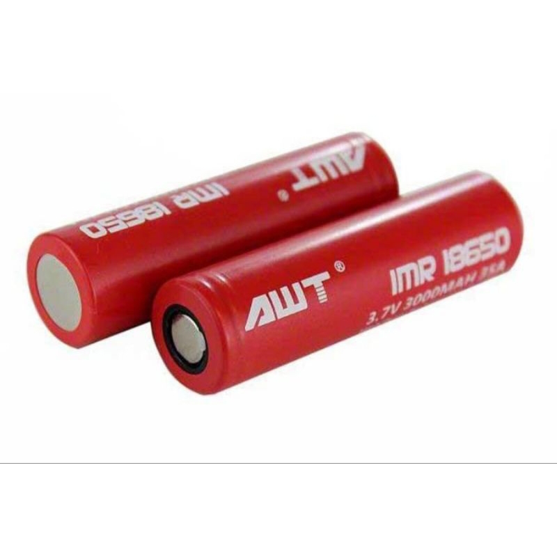 Baterai AWT 18650 Rechargeable - Hitam Merah Nonpack