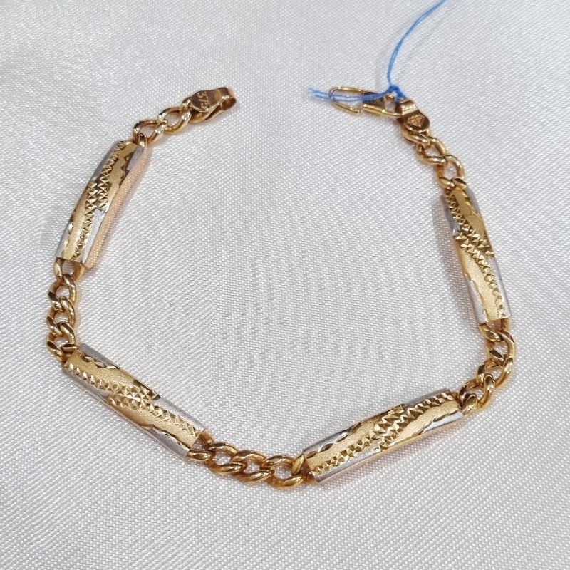 8K / 4.85 gr / 18 cm - Gelang Rantai Plat Emas Muda Asli Kadar 375 - PJ