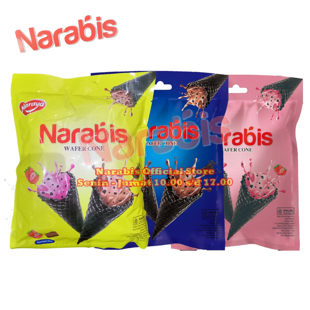

NARABIS WAFER CONE 220gr isi 20pcs