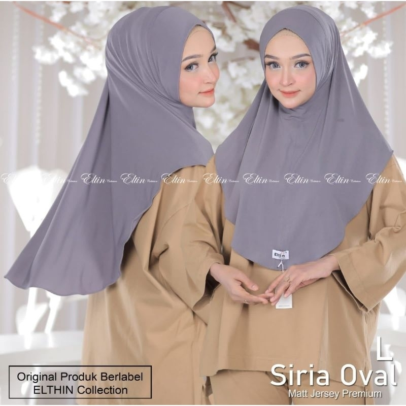 Bergo Hijab Eltin SIRIA OVAL ukuran L Non-Ped Jersey Premium // Hijab Instan