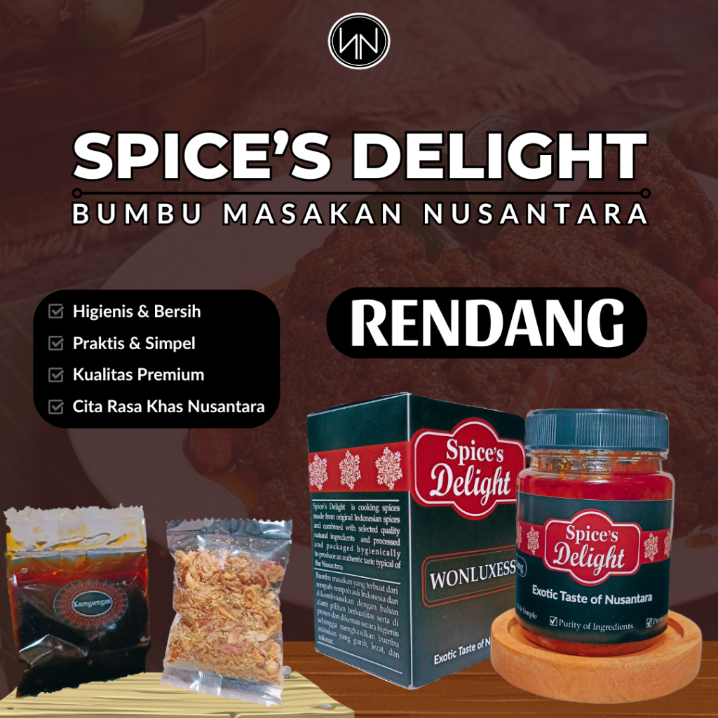 

[SPICE'S DELIGHT RENDANG] - BUMBU MASAKAN NUSANTARA PREMIUM - 200 GR