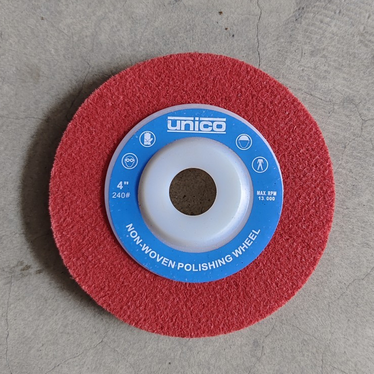 Unico Non Woven Merah/Gerinda Poles Stainless/Mata Gerinda Poles 4"
