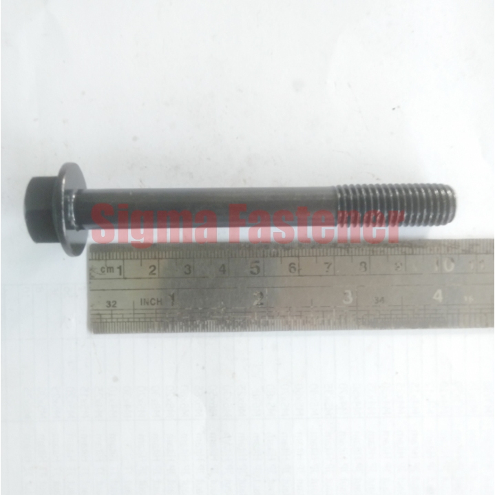 Flange Bolt Baut Topi Hitam M12x1.75x100