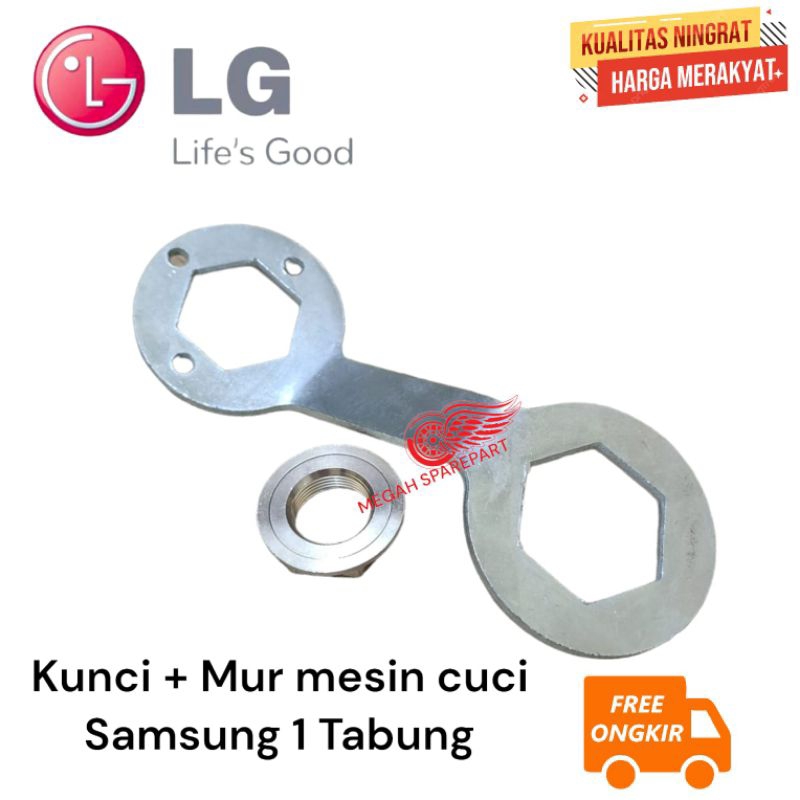 Set Kunci+ Mur Gearbox mesin cuci LG 1 Tabung