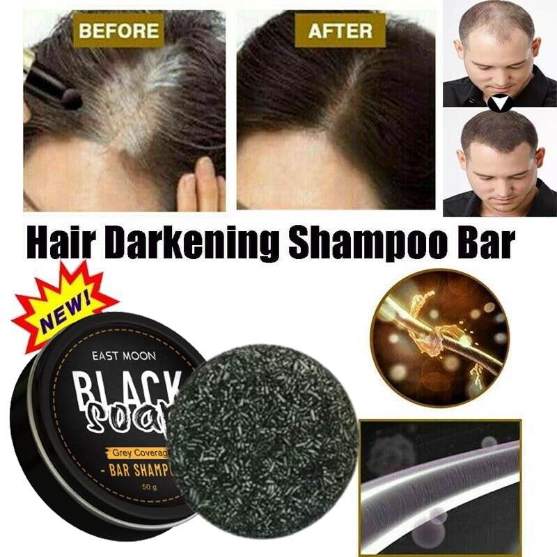 Pria Rambut Hitam Sabun Shampo herbal Polygonum uban Sampo penghitam soap sabun rambut Penumbuh Ramb