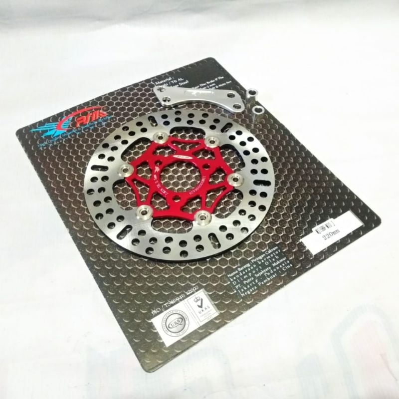 Disc Piringan Cakram PSM Mio J - Fino Fi - Mio M3 - Xeon RC 220 mm Lubang Baut 3