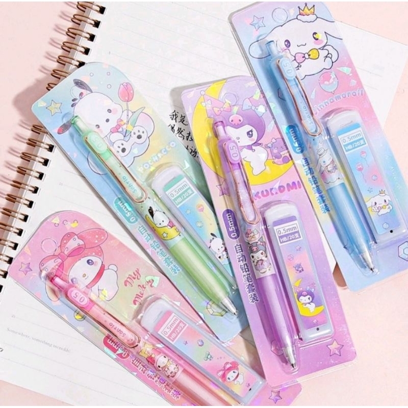 

Pensil Mekanis Set Pensil+Refill 2in1 Karakter Lucu