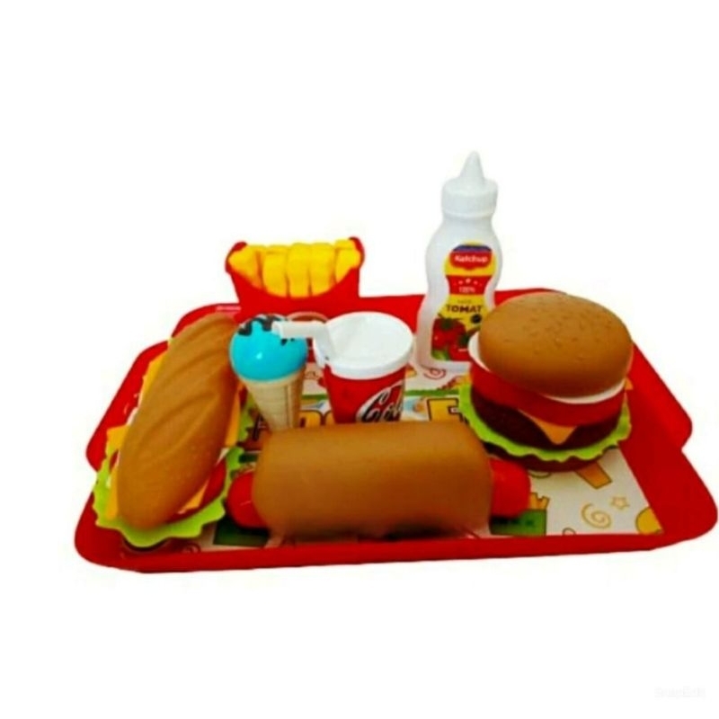 (Bisa COD) Mainan Anak Menu Sarapan Lengkap Big Breakfast Simulasi Makanan Pretend Play