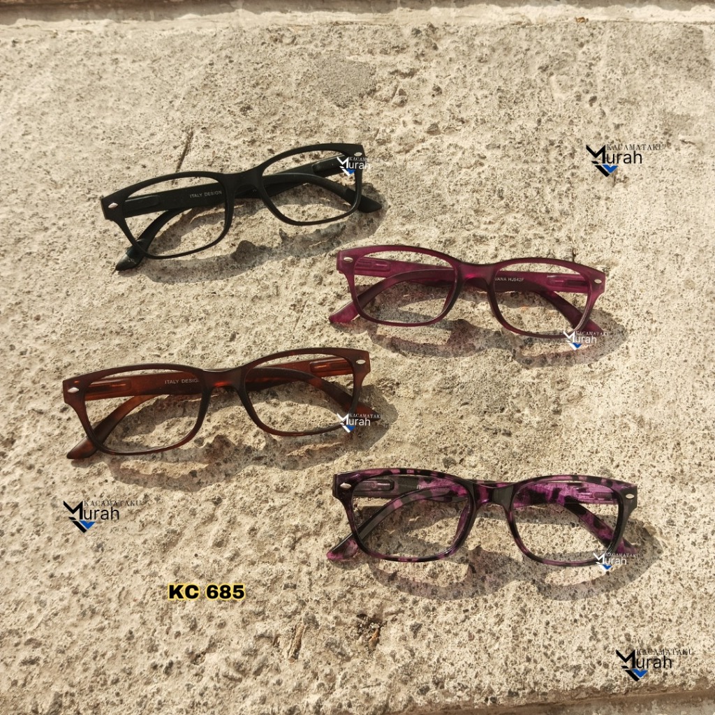 KACAMATA SQUARE FRAME TEBAL PRIA WANITA COCOK MINUS TINGGI // 685