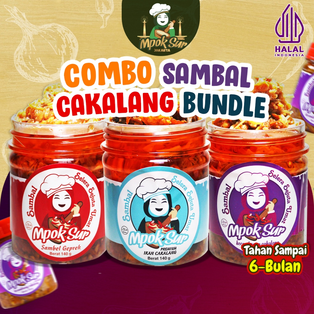 

Mpok Sur - Pedasnya Cakalang Bundle Sambal Geprek, Sambal Cakalang, Sambal Kecombrang Cakalang