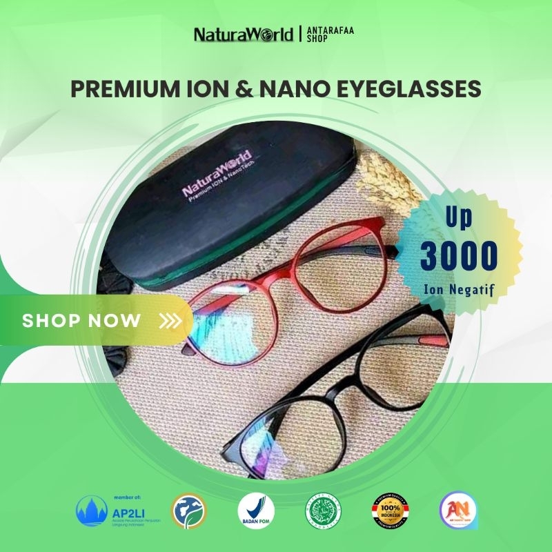 [ Kacamata ] Premium Ion Nano Eyeglasses || Kacamata Anti Radiasi & Terapi || By Naturaworld || Spes