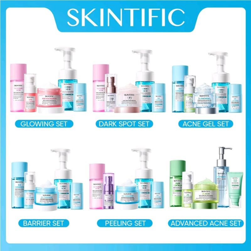 skintific sesuai jenis kulit 1 paket terdiri 5pcs