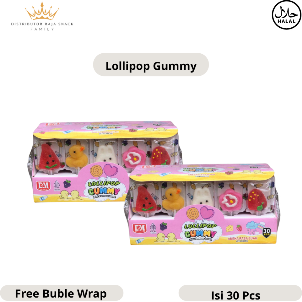 

Dsm Gummy Lollipop 1 Box isi 30pcs @10gram