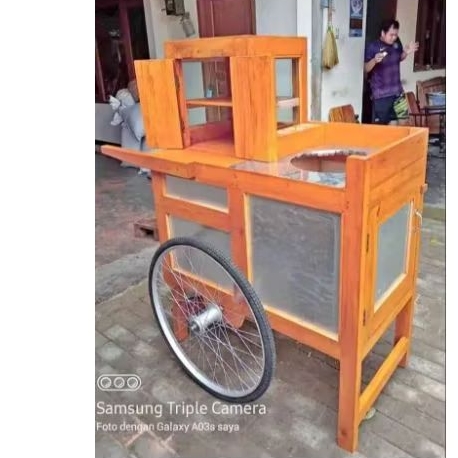 gerobak cilok dorong atau gerobak pentol dorong atau gerobak cilok keliling atau gerobak bakso pento