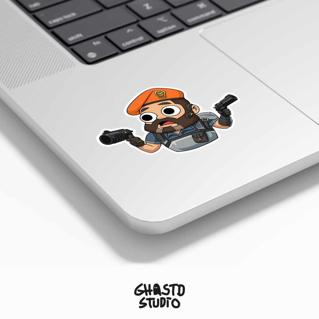 

Brimstone Confused Valorant Spray Sticker | 5 cm Vinyl Glossy