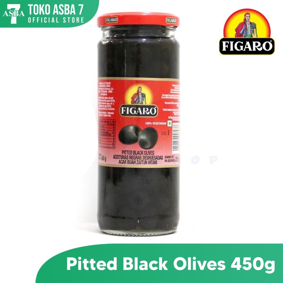 

FIGARO PITTED BLACK OLIVES 450GR